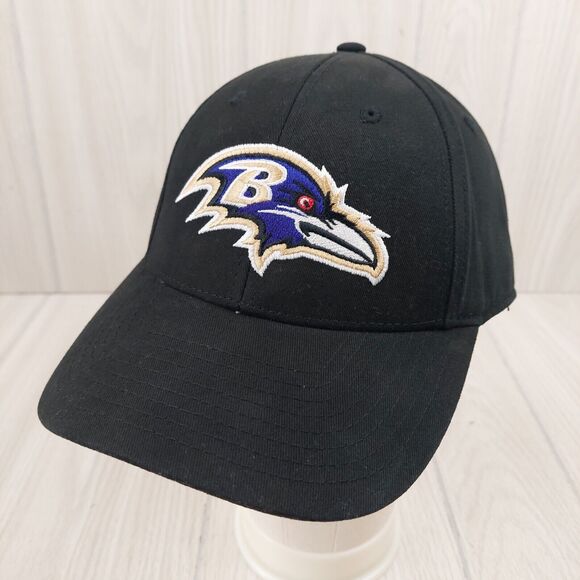 Baltimore Ravens Hat Cap NFL Team Apparel Black Adjustable Strapback Football - Picture 2 of 7